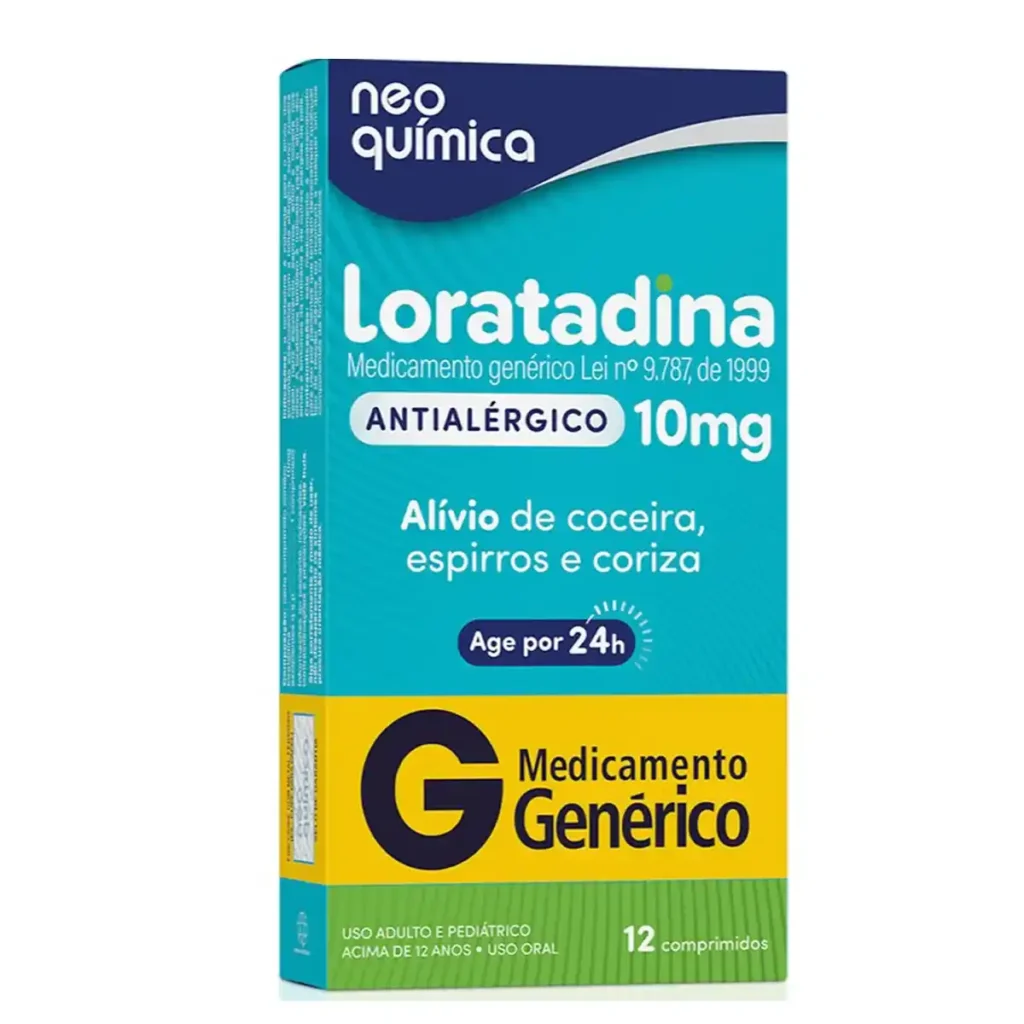 Loratadina 10mg 12 Comprimidos Genérico Neo Química