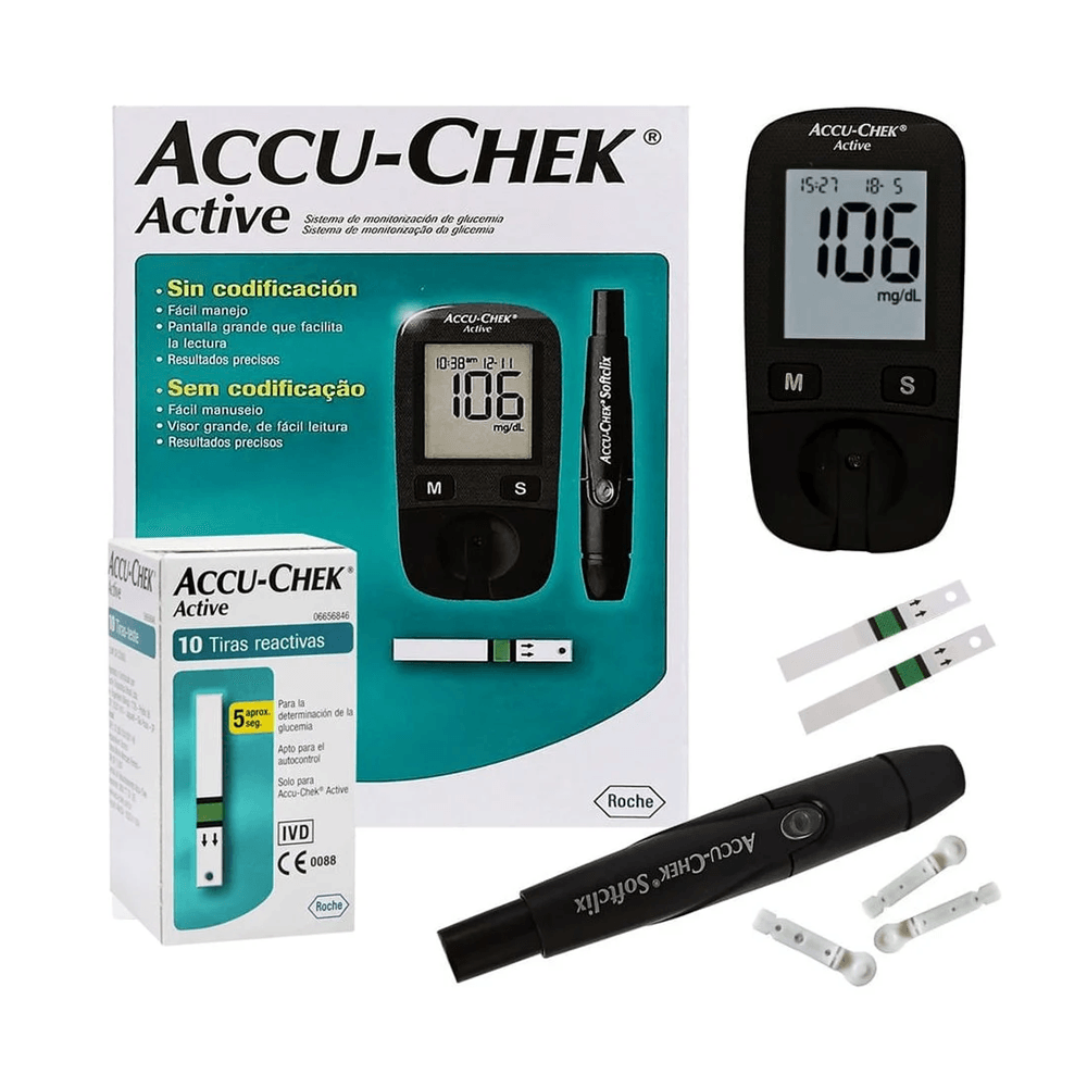 Kit Glicosímetro accu Chek active