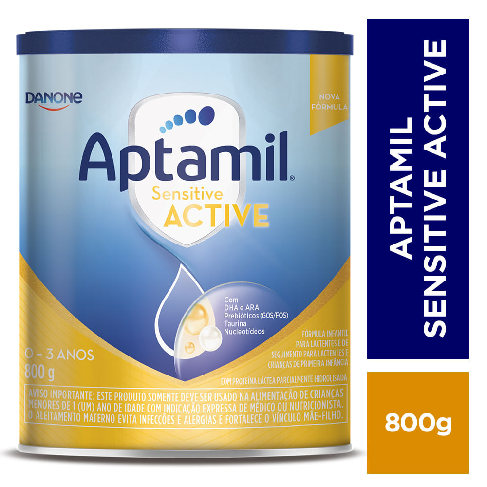 Fórmula Infantil Aptamil Sensitive Active De 0 A 36 meses 800g