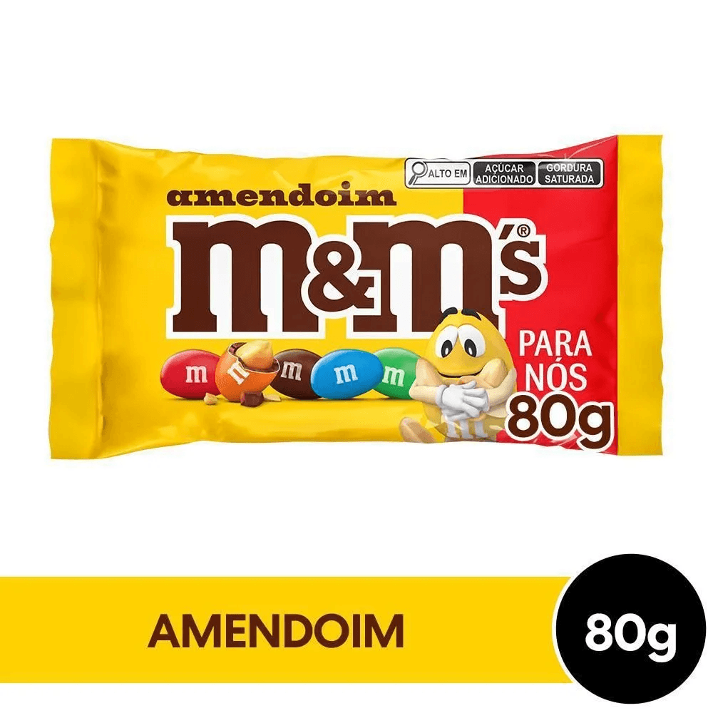 Confeitos de Chocolate M&M's Amendoim 80g