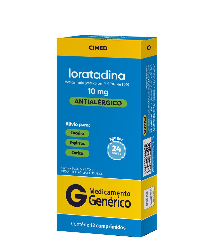 Loratadina 10mg 12 Comprimidos Genérico Cimed
