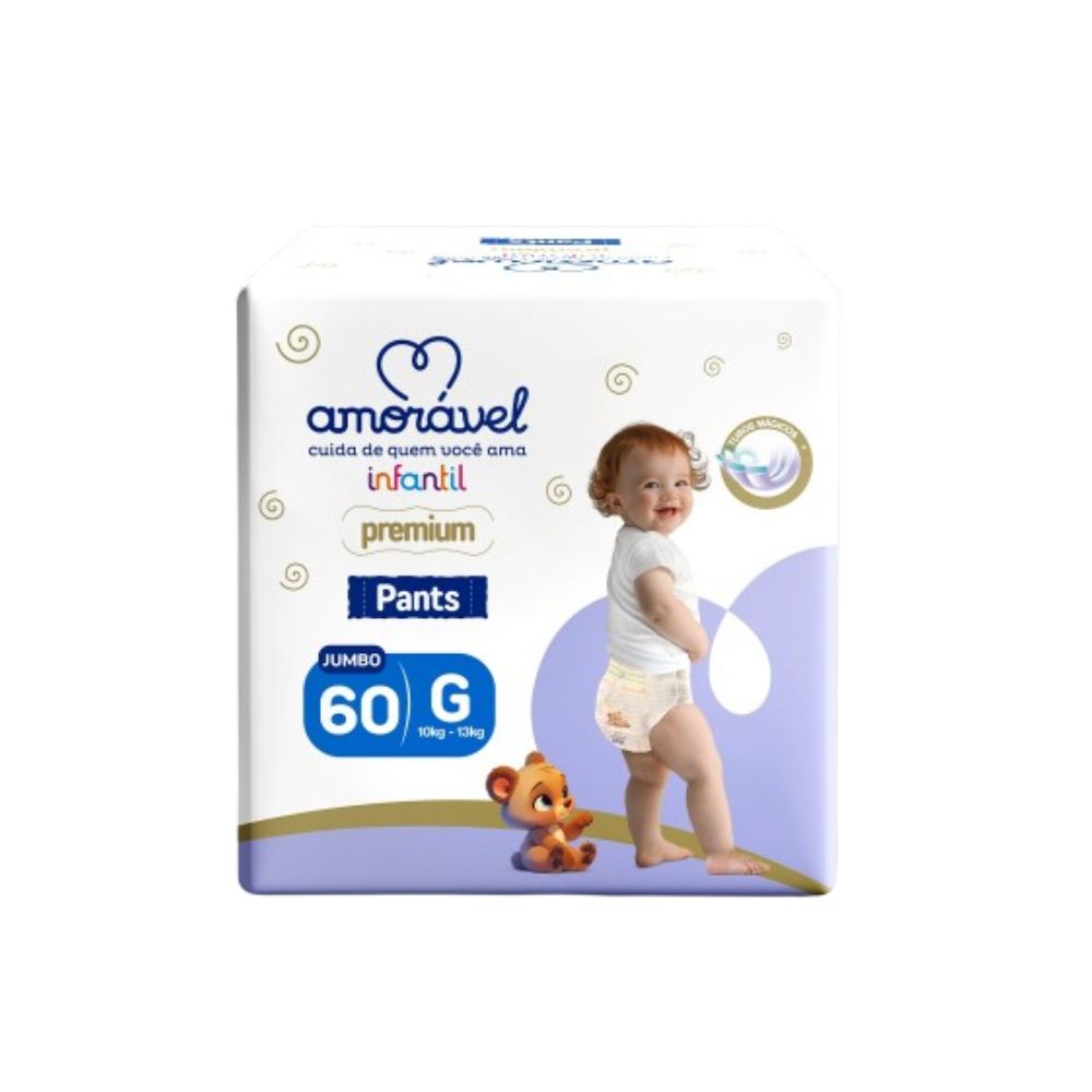 Fralda Amorável Pants G 60 Unidades