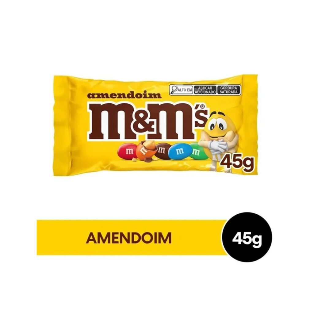 Confeitos de Chocolate M&M's Amendoim 45g