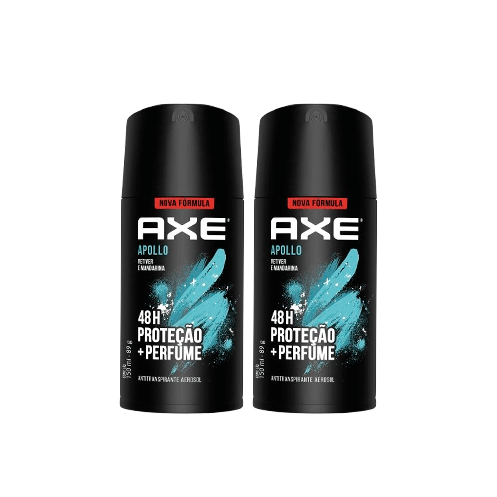 Kit Axe 2 Uni Antitranspirante Apollo Aerosol 150ml Cada