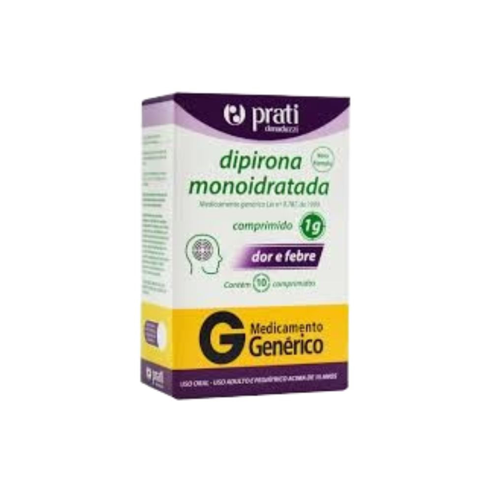Dipirona Monoidratada 1G 10 Comprimidos Genérico Prati-Donaduzzi
